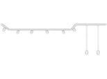 BRILONER LEUCHTEN Schienensystem-Sets "RAIL", weiß (weiß matt), Ø 5,5cm H: 14,5cm, 11 Stk., Leuchten, Schienensystem Rail 5,25 m Weiß max. 9W Decke Wohnzimmer Büro Küche