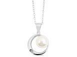 Kette ohne Anhänger ADELIA´S "Damen", silber, Halsketten, Damen, 43cm, Silber 925 (Sterlingsilber), Perle, silberfarben