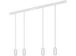 BRILONER LEUCHTEN Schienensystem-Sets "RAIL", weiß matt, H: 142cm, 7 Stk., Leuchten, Schienensystem Rail 1,5 m Weiß 4,5W Decke Wohnzimmer Büro Küche Flur