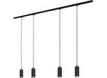 BRILONER LEUCHTEN Schienensystem-Sets "RAIL", matt, schwarz, H: 142cm, 7 Stk., Leuchten, Schienensystem Rail 1,5 m Schwarz 4,5W Decke Wohnzimmer Büro Küche
