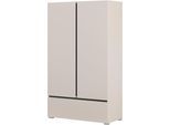 Mehrzweckschrank OTTO HOME "Cross,Breite 89 cm, Highboard, Universalschrank, Garderobe", beige (kaschmir), B:89cm H:150cm T:40cm, FSC-zertifizierter Holzwerkstoff, Melamin, Metall, Schränke, Mehrzweckschrank, Waescheschrank mit viel Stauraum, Einlegeböden verstellbar
