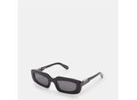 Accessories Off White Renton Rectangle Full Rim Sunglasses in Black/Dark Grey