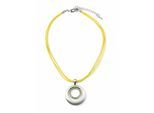 Kette mit Anhänger "Chania", Damen, Gr. onesize, Metall, gelb, COLLEZIONE ALESSANDRO, Basic, Halsketten, mit kleinen Glassteinen