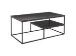 Mid.you Couchtisch, Schwarz, Metall, Holzwerkstoff, rechteckig, Flachrohr, 60x45x110 cm, Bsci, einfacher Aufbau, Wohnzimmer, Wohnzimmertische, Couchtische