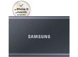 SAMSUNG SSD-Festplatte "Portable SSD T7", grau, 2 TB, Schreibgeschwindigkeitmaximal 1000 MB/s Lesegeschwindigkeitmaximal 1050 MB/s, Festplatten, SSD-Festplatte