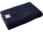 Duschtuch DYCKHOFF "Nature", blau (marine), B:70cm L:140cm, Frottier, Obermaterial: 100% Baumwolle, Handtücher