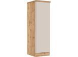 Vorratsschrank KOCHSTATION "KS-Virginia,neu in verbesserter Ausführung", beige (matt kaschmir, wotaneiche), B:50cm H:166cm T:60cm, MDF, Schränke, Vorratsschrank, Maße (B/H/T): ca. 50/166/60 cm, Türanschlag frei wählbar