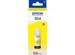 EPSON Nachfülltinte "104, oiginal Epson ecotank", gelb, Druckertinte, Nachfülltinte