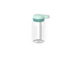 Trinkflasche MEPAL "Trinkflasche mit Trinkhalm Campus 450 ml", grün (cool mint), H:15,5cm, Trinkflaschen, Trinkflasche, Spülmaschinengeeignet
