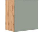 Hängeschrank KOCHSTATION "KS-Virginia,neu in verbesserter Ausführung", matt salbei, wotaneiche, B:50cm H:57cm T:34cm, MDF, Schränke, Hängeschrank, Breite 50 cm, 1 Tür, gedämpfte Scharniere