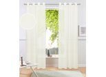 Gardine OTTO HOME "Dolly" Gr. 2, beige, B:140cm H:175cm, Polyester, Gardinen, Gardine, Transparent, Gewebt, Polyester