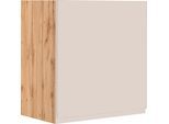 Hängeschrank KOCHSTATION "KS-Virginia,neu in verbesserter Ausführung", matt kaschmir, wotaneiche, B:50cm H:57cm T:34cm, MDF, Schränke, Hängeschrank, Breite 50 cm, 1 Tür, gedämpfte Scharniere