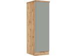 Vorratsschrank KOCHSTATION "KS-Virginia,neu in verbesserter Ausführung", grau (matt salbei, wotaneiche), B:50cm H:166cm T:60cm, MDF, Schränke, Vorratsschrank, Maße (B/H/T): ca. 50/166/60 cm, Türanschlag frei wählbar