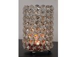Kerzenständer OTTO HOME "Kristall", silber (silberfarben), B:10cm H:15cm T:10cm, Aluminium, Glas, Kerzenhalter, Kerzenständer