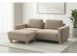 Ecksofa SIT & MORE "Concept", beige (taupe), B:226cm H:84cm T:167cm, 100% Polyester, Sofas, Ecksofa, Modernes Sofa in drei Fußfarben zur Auswahl