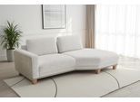 Ecksofa SIT & MORE "Concept", beige (ivory), B:237cm H:84cm T:126cm, 100% Polyester, Sofas, Ecksofa, Modernes Sofa in drei Fußfarben zur Auswahl