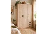 Kleiderschrank HOME AFFAIRE "Sprint, viel Stauraum, robuste Qualität, 3 Breiten 98, 147, 195 cm", braun, B:147cm H:200,4cm T:49,8cm, Holzwerkstoff, Schränke, Kleiderschrank, Breite 98,5/147 oder 195,5 cm, je mit Einlegeböden und Kleiderstange