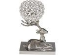 Kerzenhalter OTTO HOME "Mirabel auf Hirsch", silber (silberfarben), B:10cm H:22cm T:15cm, Aluminium, Kerzenhalter, Kerzenhalter