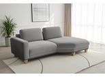 Ecksofa SIT & MORE "Concept", beige (grau), B:237cm H:84cm T:126cm, 100% Polyester, Sofas, Ecksofa, Modernes Sofa in drei Fußfarben zur Auswahl