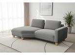 Ecksofa SIT & MORE "Concept", grau, B:237cm H:84cm T:126cm, 100% Polyester, Sofas, Ecksofa, Modernes Sofa in drei Fußfarben zur Auswahl
