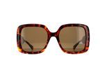 Polaroid Square Womens Dark Havana Bronze Polarisierte Sonnenbrille