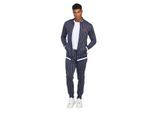 SikSilk Heren Mock Neck Raglan Track Top met lange mouwen (Marine)