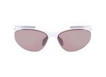 Nike Wrap-around-zonnebril met plastic Swoosh-logo (Wit/Roze)