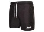 Societe Noir Heren Belettering Relaxed Fit Zwemshort (Zwart)