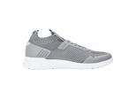 Boss Lage herensneakers van extreem leer (Lichtgrijs)