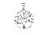 Kettenanhänger ADELIA´S "Anhänger Baum des Lebens 925 Silber mit Zirkonia", silber, Schmuckanhänger, Damen, mit Zirkonia, Silber 925 (Sterlingsilber), Kettenanhänger, Silberanhänger Lebensbaum