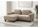 Ecksofa SIT & MORE "Concept", beige (taupe), B:226cm H:84cm T:167cm, 100% Polyester, Sofas, Ecksofa, Modernes Sofa in drei Fußfarben zur Auswahl