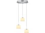 LED Pendelleuchte "ABBY", aluminiumfarben eloxiert, 3, Ø 43cm, 1 Stk., HELL HÖLLISCH GUTES LICHT, Leuchten, B-Link Fernbedienung, Stufenlos höhenverstellbar, LED Pendelleuchte