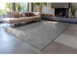 Teppich KAYOOM "Balance Flow 225", anthrazit, B:80cm H:18mm L:150cm, Polyester, Teppiche, Teppich, Kurzflor, Hoch Tief, modernes Muster, Wohnzimmer
