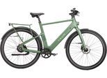 E-Bike VAUN "VAUN SKYLINE Diamant-Cityrad Bikes" Gr. 52, olive grün matt, schwarz, Elektrofahrräder, 57cm, 28 Zoll (71,12cm), (mit integr. Akku), Elektrofahrrad für Alltag und Einkauf