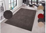 Teppich HANSE HOME "Pure 100 Kurzflor" Gr. 6, grau (anthrazit), B:200cm H:13mm L:300cm, Kunstfaser, Teppiche, Teppich, Kurzflor, uni, umkettelt, Läufer, Wohnzimmer, Kinderzimmer, Flur