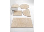 Badematte GRUND Gr. 2, beige (natur), rechteckig (60cm x 60cm ) WC-Vorleger rechteckig, 1 Stk., Badematten, Badematte
