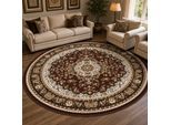 Muratap Nain klassiek rond vintage oosters vloerkleed medaillon 200 cm rond