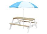 Möbelix , Blau, Braun, Weiß , Holz , Hemlocktanne , 97.7x48.7x95 cm , CE, FSC 100% , wetterbeständig ,