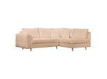 P & B , Beige , Textil , Buche , Füllung: Komfortschaum, Silikon,Komfortschaum, Silikon , L-Form, rechts montierbar , 231x161 cm , Made in EU, Made in Europe, FSC 100% , Armteil links ,