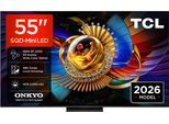 TCL QLED Mini LED-Fernseher "55Q7D ProX1", Energieeffizienz: E (A-G), schwarz, 55 ″, Fernseher, SQD-Mini LED, AiPQ Prozessor, ONKYO 2.1, Dolby Vision, Apple AirPlay 2