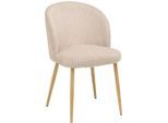 Mid.you Stuhl, Natur, Beige, Metall, Textil, konisch, 49x78x58 cm, Esszimmer, Stühle, Esszimmerstühle, Vierfußstühle