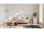 BRUNO Schlafsofa 120cm in Beige | Pillow | stabiles Massivholz & Boxspringkomfort