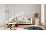 BRUNO Schlafsofa 140cm in Beige | Pillow | stabiles Massivholz & Boxspringkomfort