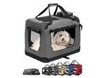 Lionto Hundetransportbox - faltbar - grau M