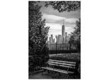 Wandbild ARTLAND "Urbaner Rückzugsort mit NYC-Skyline", schwarz-weiß (farbe bild(er): schwarz), B:40cm H:60cm, Bilder, als Alubild, Leinwandbild, Poster, Wandaufkleber in verschied. Größen