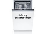BOSCH vollintegrierbarer Geschirrspüler "SPV2HMX42E", Energieeffizienz: E (A-G), silber (weiß), B:44,8cm H:81,5cm T:55cm, Geschirrspüler, Info Light- Erlischt am Ende des Spülvorgangs, 2 Sprüharme im Oberkorb