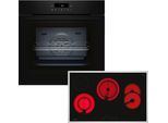 NEFF Backofen-Set "BTX48PB0", Energieeffizienz: A+ (A+++-D), schwarz, Herdsets, AirFry für Knuspriges & Bräterzone für großes Bratgeschirr