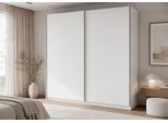 Kleiderschrank HOME AFFAIRE "MALOJA modern mit viel Stauraum, Fächer & Kleiderstange, Breite 150 cm", weiß, B:150,6cm H:207cm T:60cm, Schränke, Kleiderschrank, Garderobe mit 2 Schiebetüren, mit/ohne Spiegel, erhältlich in 3 Farben