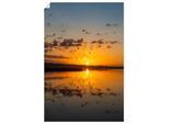 Wandbild ARTLAND "Sonnenaufgang in Seedorf am Schaalsee", orange (farbe bild(er): orange), B:40cm H:60cm, Bilder, als Alubild, Leinwandbild, Poster, Wandaufkleber in verschied. Größen