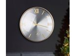 Wanduhr CASABLANCA BY GILDE "Wanduhr Bicolor", beige (champagnerfarben, silberfarben), B:31,5cm H:43cm T:10cm, Wanduhren, Wanduhr